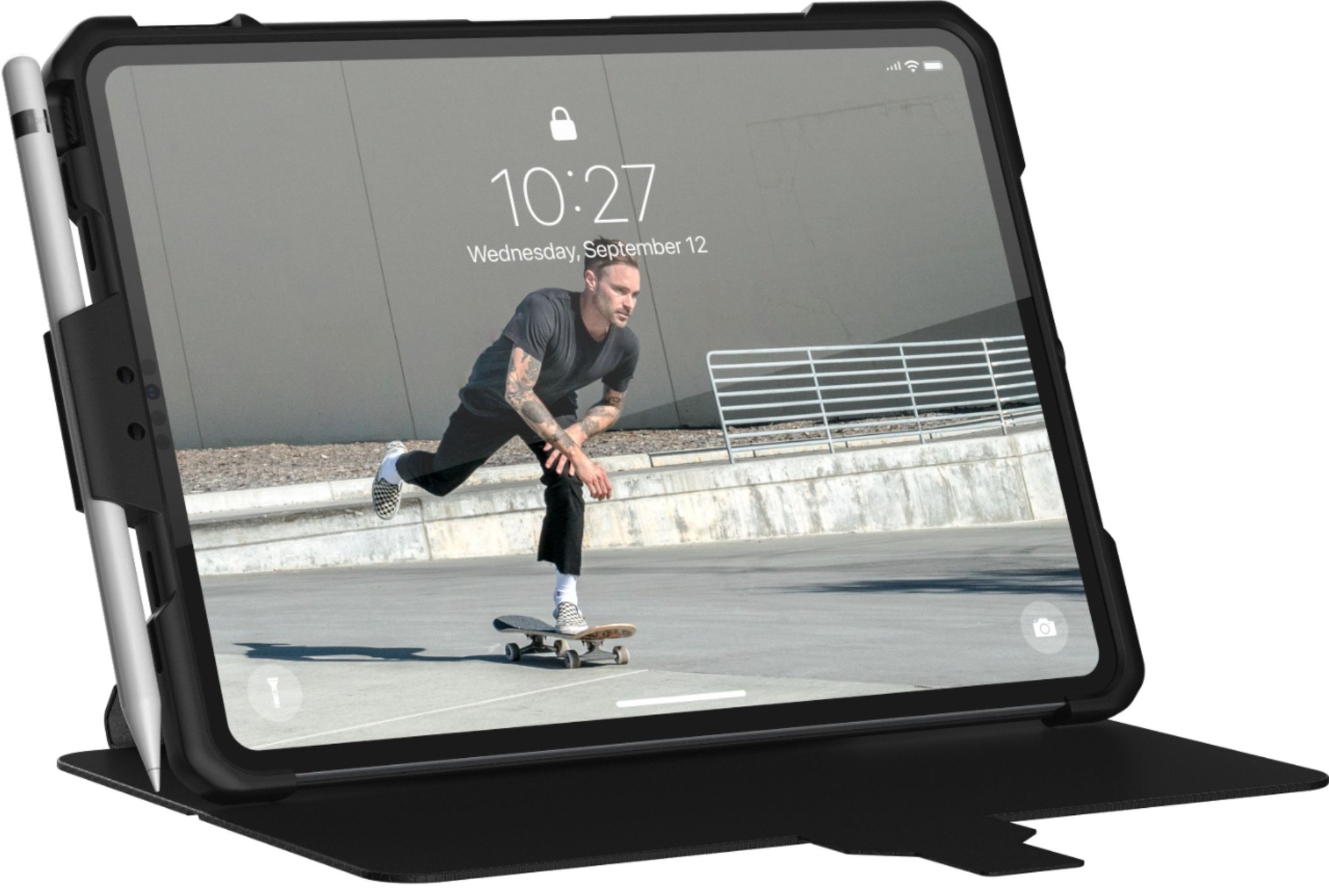 新款iPad Pro带壳渲染图曝光：屏占比惊艳，锁屏日期亮了 智能公会