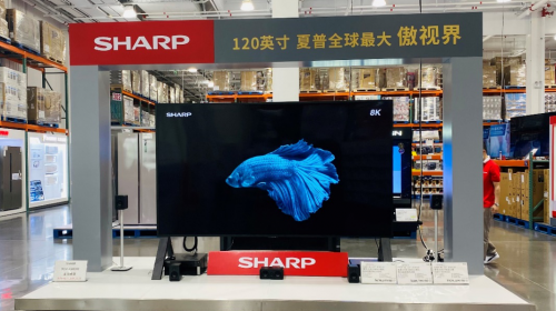 夏普全球最大120英寸8K售出获好评 登陆Costco后顺利完成出货 智能公会