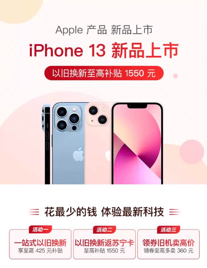 苏宁易购iPhone13正式开售：购买者男性是女性3倍 智能公会