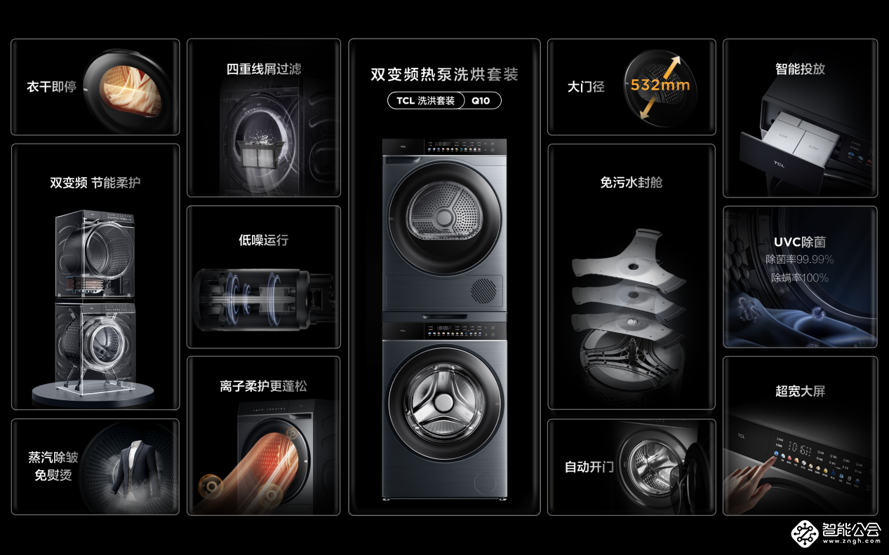 TCL双子舱洗衣机Q10正式发布，在家也能享受极致洗护 智能公会