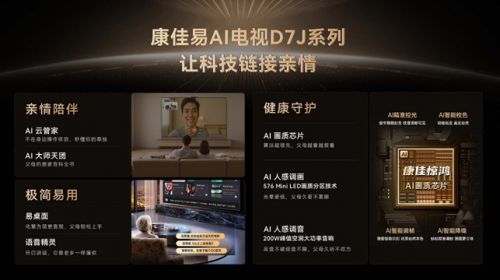 康佳易AI电视D7J系列新品：让父母的每一天，都被科技温柔以待 智能公会